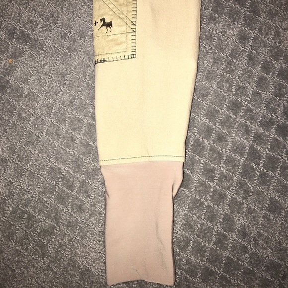 equine couture tan breeches - Picture 6 of 10